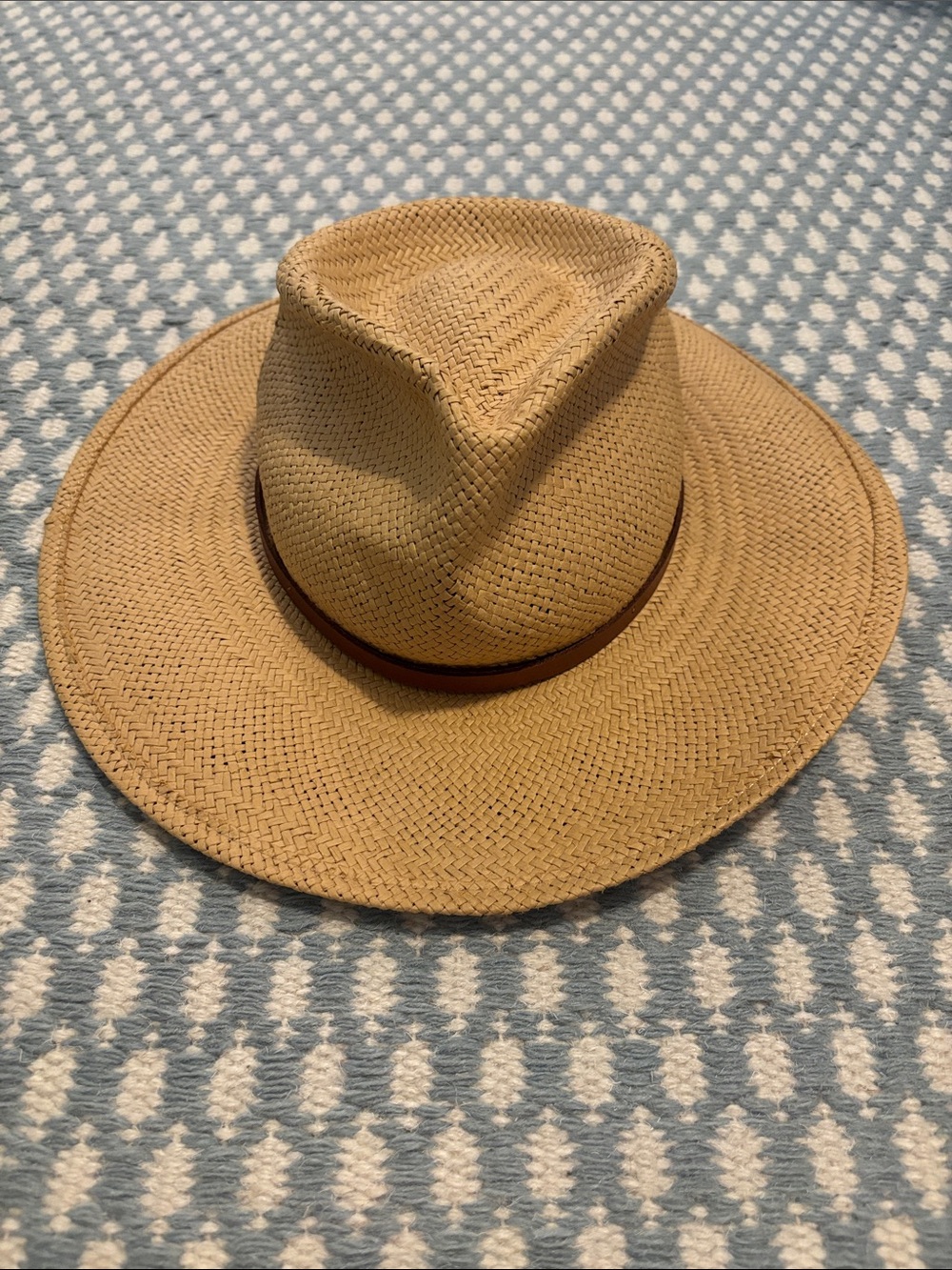 Janessa Leone Women’s Gil Tan Straw Hat with Brown Band